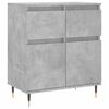 vidaXL Aparador de madera contrachapada gris hormig&oacute;n 60x35x70 cm