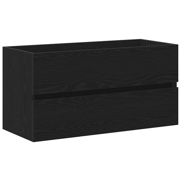 vidaXL Gabinete de Lavabo para Ba&ntilde;o Roble Negro 90 x 38,5 x 45 cm