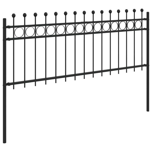 vidaXL Cerca Anillada Negro 200 x 130 cm