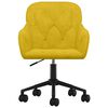 vidaXL Silla de oficina giratoria de terciopelo amarillo