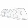vidaXL Conejera acero galvanizado plateado 105x600x120 cm