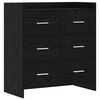 vidaXL Aparador Roble Negro 75 x 33 x 80 cm Madera de ingenier&iacute;a
