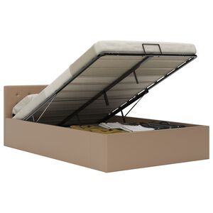 vidaXL Cama canap&eacute; hidr&aacute;ulica sin colch&oacute;n capuchino 140x200 cm