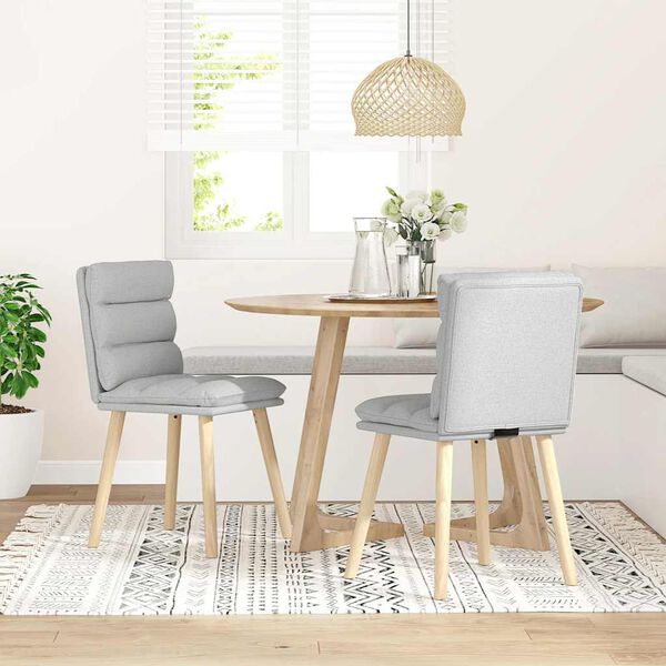 vidaXL Sillas de comedor 2 uds tela gris nube