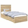 vidaXL Estructura de cama con caj&oacute;n Roble Sonoma 90 x 200 cm