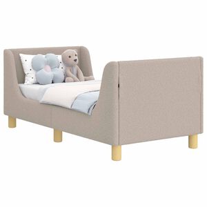 vidaXL Estructura de cama para ni&ntilde;os peque&ntilde;os con cabecera Gris Claro