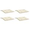 vidaXL Cojines de silla de jard&iacute;n 4 uds tela Oxford crema 50x50x4 cm