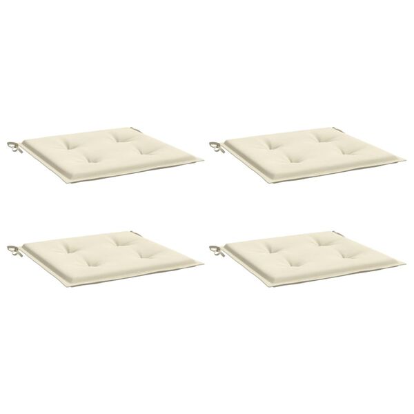 vidaXL Cojines de silla de jard&iacute;n 4 uds tela Oxford crema 50x50x4 cm