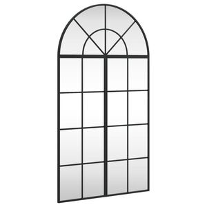 vidaXL Espejo de pared arco de hierro negro 60x110 cm