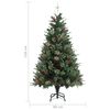 vidaXL &Aacute;rbol de Navidad con pi&ntilde;as verde PVC y PE 150 cm