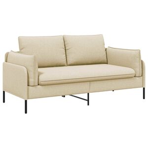 vidaXL Sof&aacute; de 2 Plazas Crema 188 x 81 x 89 cm Tela