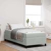 vidaXL Estructura de cama con colch&oacute;n Gris Claro 80 x 200 cm tela
