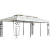 vidaXL Cenador con doble techo acero blanco 6x3 m