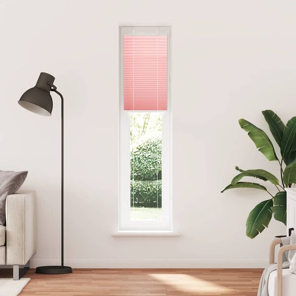 vidaXL Estor Plisado rosa 50x200 cm Tela Ancho 49,4 cm Poli&eacute;ster
