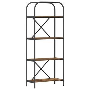 vidaXL Estante de libros 4 niveles 60 x 30 x 146 cm Roble ahumado