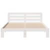 vidaXL Estructura de cama sin colch&oacute;n madera de pino blanca 140x200 cm