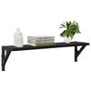 vidaXL Estanterías de pared 2 pcs Roble Negro 60 x 15 x 15,5 cm