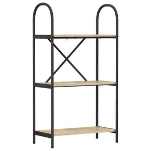vidaXL Estante de libros 3 niveles 60 x 30 x 109 cm Roble Sonoma