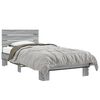 vidaXL Estructura cama madera ingenier&iacute;a metal gris Sonoma 90x190 cm