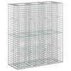 vidaXL Cama elevada de gavi&oacute;n 2 uds. 130 x 50 x 150 cm Plateado