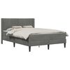 vidaXL Estructura de cama con colch&oacute;n Gris oscuro 137 x 190 cm