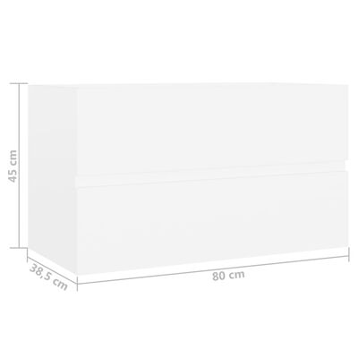 vidaXL Mueble de lavabo madera de ingeniería blanco 80x38,5x45 cm