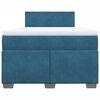 vidaXL Cama box spring con colch&oacute;n terciopelo azul oscuro 120x200 cm