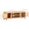 vidaXL Mueble para TV de madera maciza de mango rugosa 120x30x40 cm