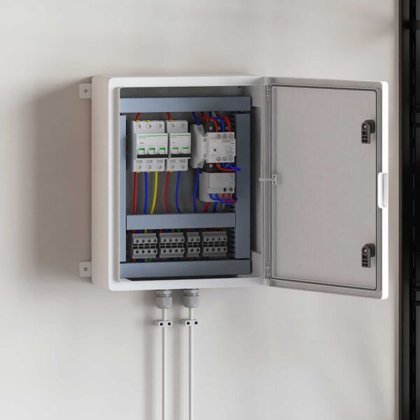 vidaXL Armario de Control Gris 47 x 20 x 60 cm Pl&aacute;stico ABS