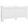 vidaXL Cubiertas para radiador 2 unidades MDF blanco 172x19x81,5 cm