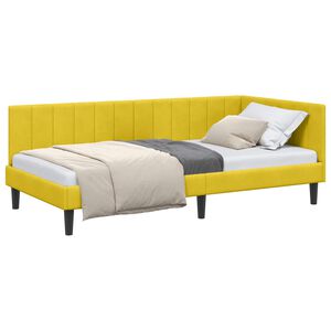 vidaXL Estructura de cama en esquina Amarillo 90 cm x 200 cm