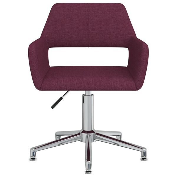 vidaXL Sillas de comedor giratorias 4 unidades tela morada