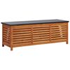 vidaXL Caja de almacenaje jardín madera maciza eucalipto 150x50x55 cm
