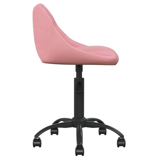 vidaXL Silla de oficina de terciopelo rosa