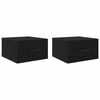 vidaXL Armario de Noche 2 uds. Roble negro 35 x 35 x 20 cm