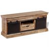 vidaXL Mueble TV 2 puertas correderas madera maciza mango 110x30x45 cm