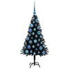 vidaXL &Aacute;rbol de Navidad con 150 LED con soporte Negro 120 cm PVC