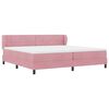 vidaXL Cama tipo Box Spring con colch&oacute;n Rosa 200 x 200 cm Terciopelo