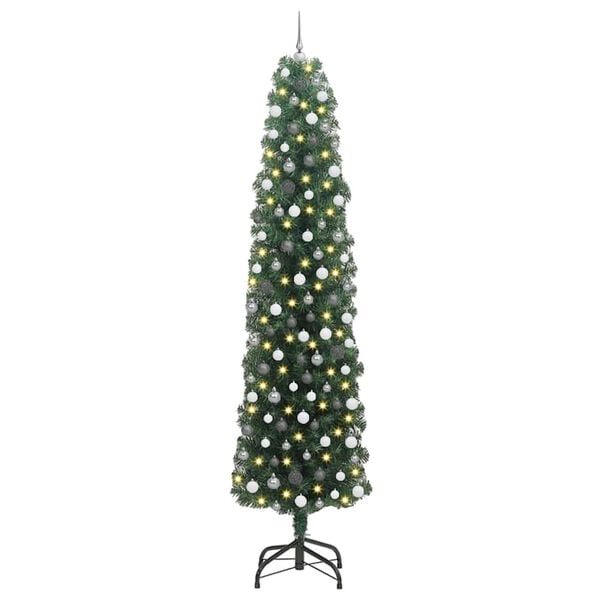 vidaXL &Aacute;rbol de Navidad artificial Verde 240 cm PVC, Acero y Pl&aacute;stico