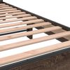 vidaXL Estructura cama madera ingenier&iacute;a metal marr&oacute;n roble 90x190 cm