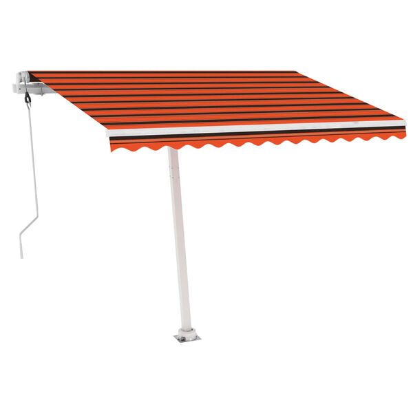 vidaXL Toldo de pie autom&aacute;tico naranja y marr&oacute;n 350x250 cm