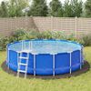 vidaXL Tapiz de suelo piscina geotextil de poli&eacute;ster gris claro &Oslash;550cm