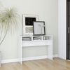 vidaXL Mesa consola madera de ingenier&iacute;a blanco brillo 105x30x80 cm
