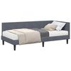 vidaXL Estructura de cama en esquina Gris oscuro 90 x 190 cm