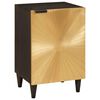 vidaXL Mueble de Cuarto de Ba&ntilde;o Negro y dorado 38 x 33 x 58 cm