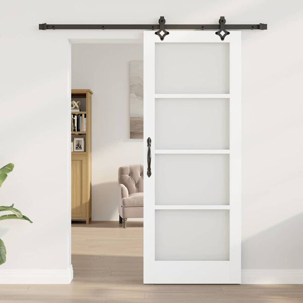 vidaXL Puerta Corredera ORKDAL y Negro 78 x 202 cm
