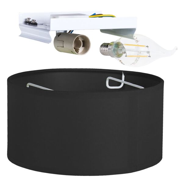 Smartwares L&aacute;mpara de techo negra 20x20x10 cm