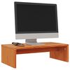 vidaXL Soporte de monitor madera maciza pino marr&oacute;n cera 50x27x15 cm