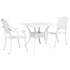 vidaXL Conjunto de mesa de jard&iacute;n 3 pcs Blanco Aluminio fundido
