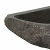 vidaXL Lavabo Gris (30-37) x (30-37) x 12 cm Piedra del R&iacute;o